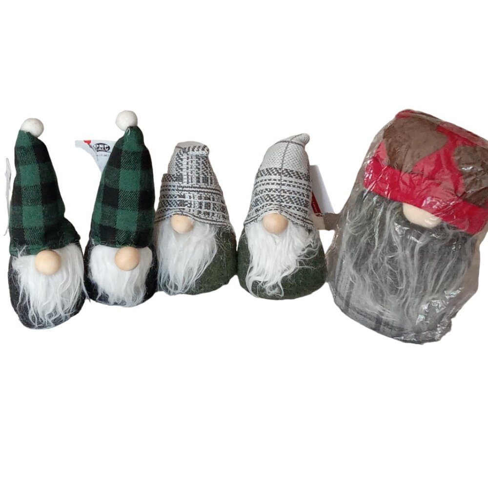 5 Plush Gnomes, Cozy Home Decorations, Tiered Tray Decor, Reindeer Gnome ...